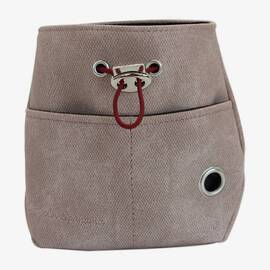 Leckerlibeutel mit Zugband und Karabiner SNACKER • rose tan