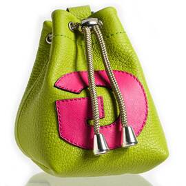 Leckerlibeutel aus Leder • WALLY apfelgrün