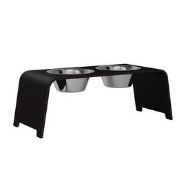 dogBar® L - Eiche dunkel mit Edelstahl