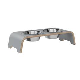 dogBar® S-large - HPL grau mit Edelstahl
