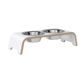 dogBar® S-large - HPL weiß mit Edelstahl