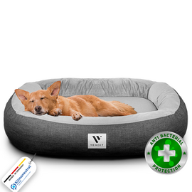 Orthopädisches Hundebett grau • Memory Foam Matratze