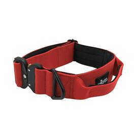 Breites Tactical Halsband mit Griff • gepolstert • rot