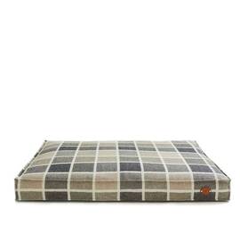 Hundekissen Karo-Tweed "Charcoal" • reine Wolle