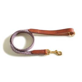 Hundeleine Tweed violett "Hollyhock" mit Leder-Griffschlaufe