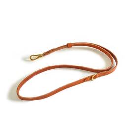 Premium Umhänge-Hundeleine aus Leder "Body Cognac" • Handarbeit