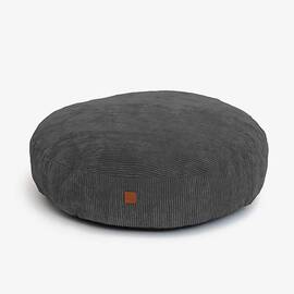 Rundes Hundekissen Cord grau • Roi Charcoal