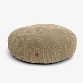Rundes Hundekissen Cord hellbraun • Roi Khaki