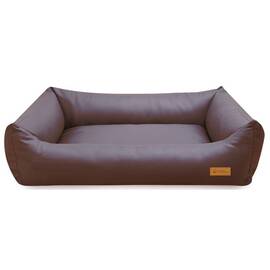 Hundebett orthopädisch • Kunstleder braun • FAMOUS