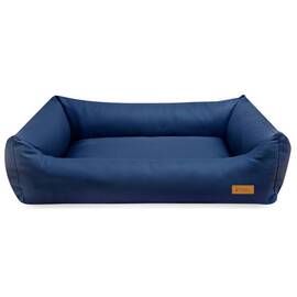 Hundebett orthopädisch • Kunstleder dunkelblau • FAMOUS