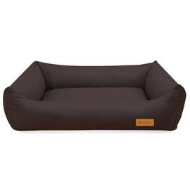 Hundebett orthopädisch • Kunstleder dunkelbraun • FAMOUS