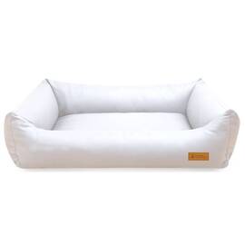 Hundebett orthopädisch • Kunstleder weiß • FAMOUS