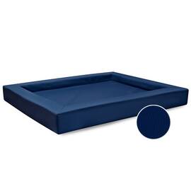 Orthopädisches Hundebett • Kunstleder dunkelblau • COMPACT