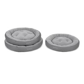 Anti-Stress Hundebett, waschbar 60 Grad • Hundenest hellgrau