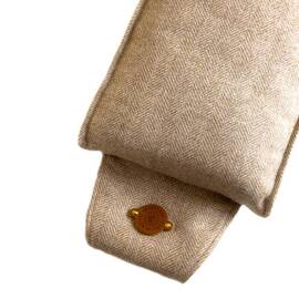Hundebett-Kopfkissen Tweed "Sand" • reine Wolle