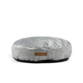 Hundekissen Samt • hellgrau • aus Recycling-Materialien