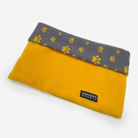Wende-Loop für Hunde • Polarfleece • Pfoten safran