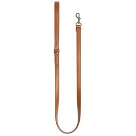 Vegane Hundeleine aus Apfelleder, braun • Cityleine CLASSY COGNAC SILVER