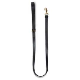 Vegane Hundeleine aus Apfelleder, schwarz • Cityleine CLASSY COAL GOLD