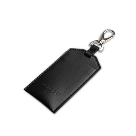 Kotbeutelspender aus Apfelleder schwarz • CLASSY COAL SILVER