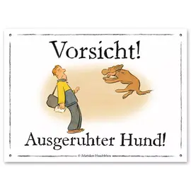 Hunde-Warnschild 'Ausgeruhter Hund'