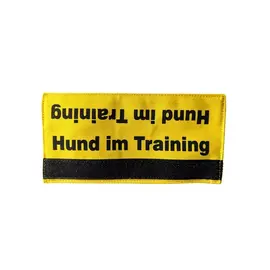 Leinen-Banderole 'Hund im Training' gelb