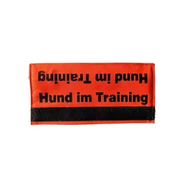 Leinen-Banderole 'Hund im Training' orange