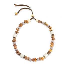 Bernsteinkette für Hunde • hellgrau