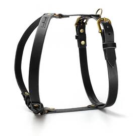 Hundegeschirr Maßanfertigung • Leder schwarz