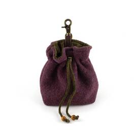 Leckerlibeutel &bull; Loden und Baumwolle &bull; aubergine
