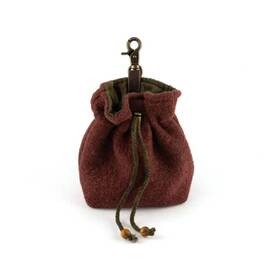 Leckerlibeutel &bull; Loden und Baumwolle &bull; ziegelrot