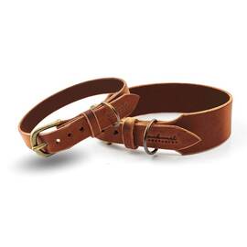 Verstellbares Halsband • Leder braun