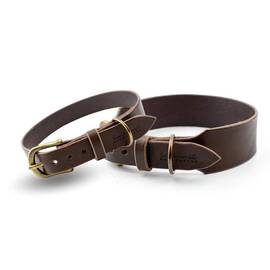 Verstellbares Halsband • Leder dunkelbraun