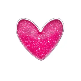 Hundehalsband-Anhänger ☆ Charm Glitzerherz pink