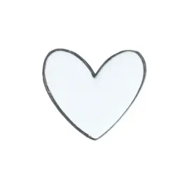 Hundehalsband-Anhänger ☆ Charm Herz weiß