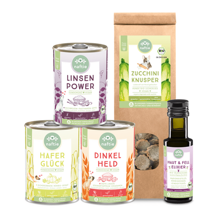 naftie Bio Schnupperbox Vegan - veganes Hundefutter Test-Paket