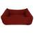 Bio Hundebett mit Rand bordeaux
