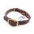 Geflochtenes Fettleder-Halsband in dunkelbraun