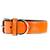 Personalisiertes Halsband aus Leder orange, Schriftfarbe frei wählbar