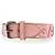 Personalisiertes Halsband aus Leder rosa, Schriftfarbe frei wählbar