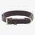 Gepolstertes Lederhalsband DIAMONDS • coffee
