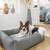 Hundebett mit Rand SMOOTH von Laboni • grau