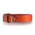 Personalisiertes Halsband aus Leder orange, Schriftfarbe frei wählbar