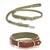 Gepolstertes Halsband mit Kuhfell und Leine BAVARIA • Set