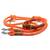 "NEONORANGE" | Tauhalsband aus Kletterseil mit Leder Adapter