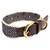 Verstellbares Hundehalsband aus Baumwolle und Apfelleder • Aponi Navy