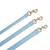 Vegane Hundeleine aus Apfelleder, blau • Cityleine CLASSY ICE GOLD