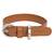 Veganes Hundehalsband aus Apfelleder braun • CLASSY COGNAC SILVER