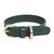 Veganes Hundehalsband aus Apfelleder grün • CLASSY DARK GREEN GOLD