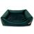 Kratzfestes Hundebett aus rPET • Samt dunkelgrün